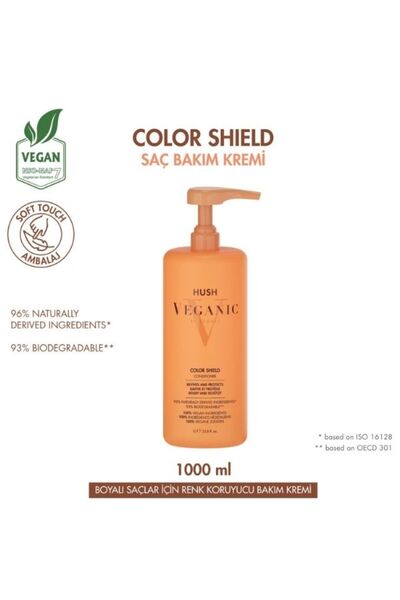 HUSH Veganic Color Shield Boyalı Saçlar İçin Renk Koruyucu Saç Kremi 1000 ml