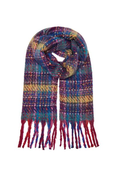 ONLY ONLADRIANE LIFE CHECK SOFT SCARF CC Ženski crveni šal - 15350141
