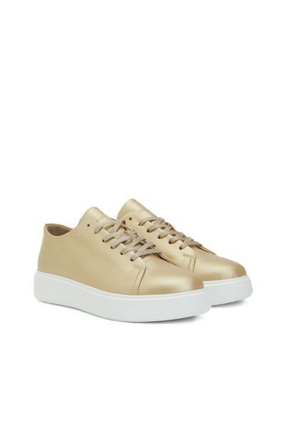 Network Gold Kadın Deri Sneaker