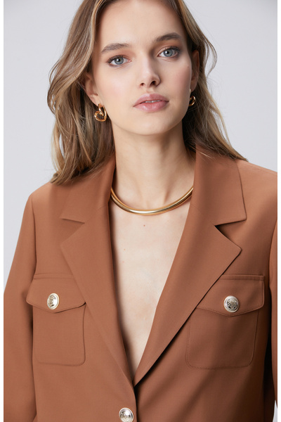 Network Gold Altın Rengi Kadın Choker Kolye