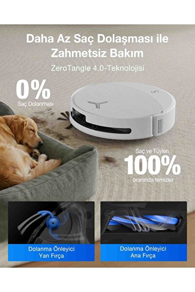 Ecovacs DEEBOT T90 Omni Robot Süpürge ve Paspas, 30.000 Pa Emiş Gücü, 75*C Otomatik Paspas Yıkama Sistemi