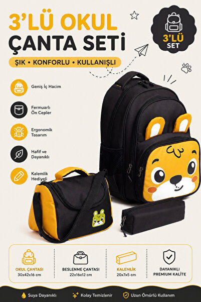 MİECZ BAGS Sevimli Karakter Tasarımlı Anaokulu & Kreş İlkokul Kız Erkek Çocuk...