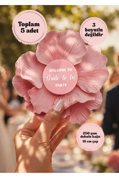 Funzee Bekarlığa Veda Masa Kartı – Özel Kesim Çiçek Konsept Bride To Be Süsü ...