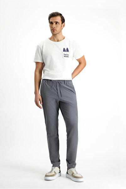 Kiğılı 7 Drop Super slim fit Eksra Dar croială Pantaloni din țesătură clasică...