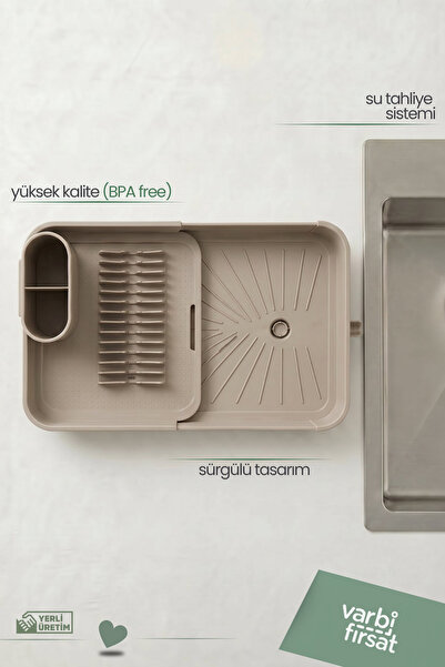 Retractable Sliding Plate Holder Dish Holder Dish Basket Dish Drying / Latte