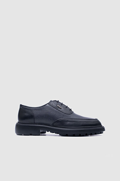 TOGO Men's Black Antique Genuine Leather Laced Classic Shoes [052329]