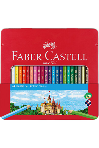 Faber Castell 24 CREIOANE COLORATE CUTIE METALICĂ-2 FABER-CASTELL