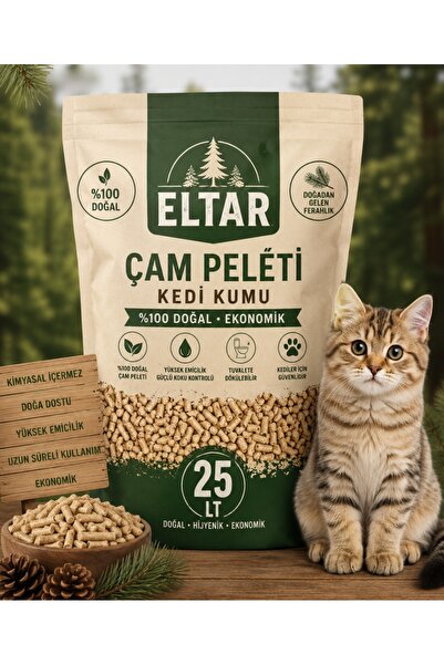ELTAR Çam Peleti Kedi Kumu 25 Lt Doğal Ekonomik