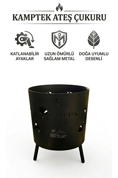 kamptek kamp teknolojisi Pro Kalın Metal Ateş Çukuru - Kamp & Bahçe Şöminesi ...