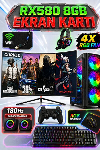 Dmc N59x Windows 11 Ryzen 5 5500,16GB RAM,500GB 256GB SSD,8GB RX580,24"180hz ...