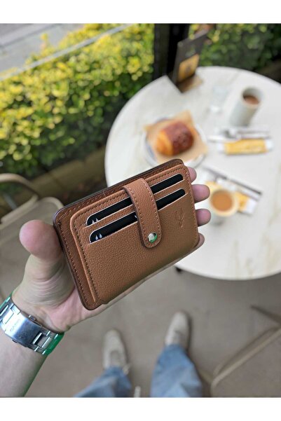 VİSSO 8600 Hakiki Deri Çıtçıtlı Kartlık Kimlik Bölmeli Kişiye Özel Bay Çanta KAHVE NAPA