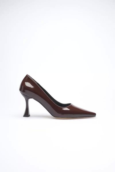 Belinora Women's Patent Leather Bitter Brown Stiletto Tr08Ms27M