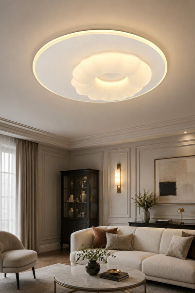 ESSLİGHT BULUT 50 LİK LED AVİZE 3 RENK IŞIK MOD MODERN DEKORATİF AYDINLATMA