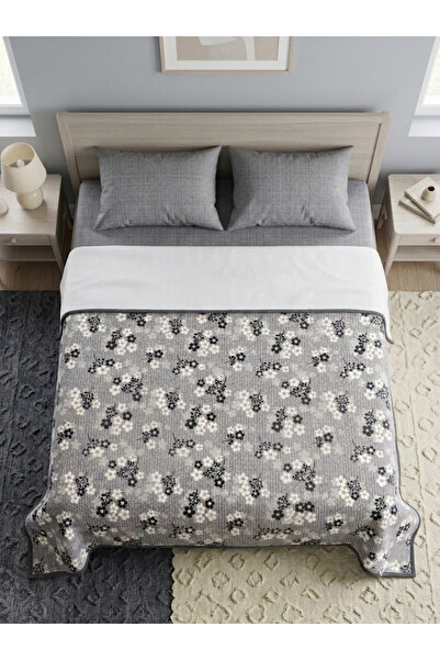 ŞENER HOME Spring Bouquet Patterned Sheet with Elastic Double Pique Set