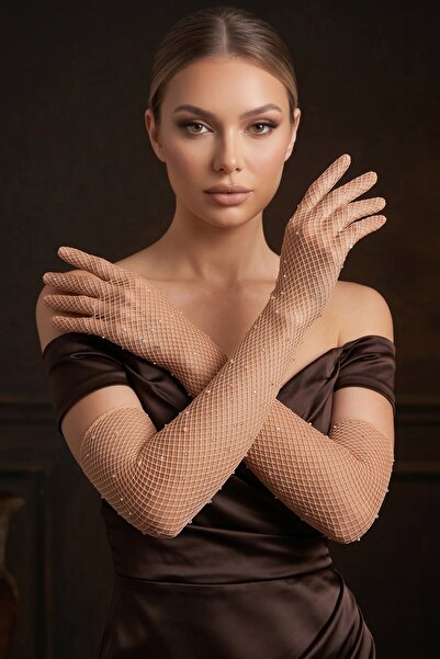 Elegance Scarf Rukavice od mrežaste tkanine u boji nude za večernje haljine, ...