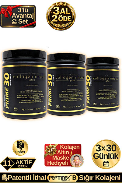 Dr.Sammy's Collagen Impact Plus Prime 30 - 3'lü Avantaj Set Tip 1-3 Hidrolize...