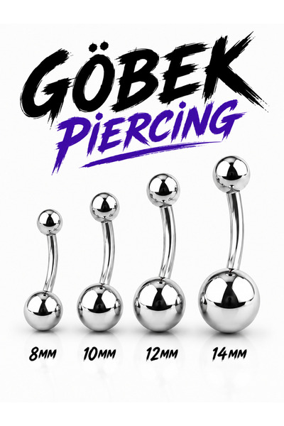 Karınca Piercing Yüksek Kalite Cerrahi Çelik Göbek Piercingi Kararmaz Paslanm...