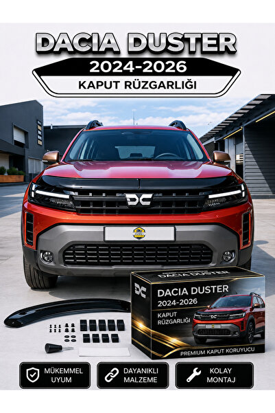 KAPOTO Dacia Duster 2024 Ve Sonrası Kaput Rüzgarlığı Koruyucu Ön Kaput Koruma...