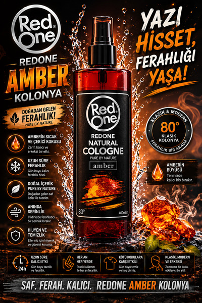 Red One Amber Kolonya 400 Ml