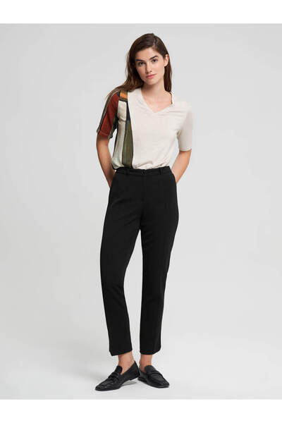 Faik Sönmez Μινιμαλιστικό Γυναικείο Παντελόνι Midi - Casual Chic