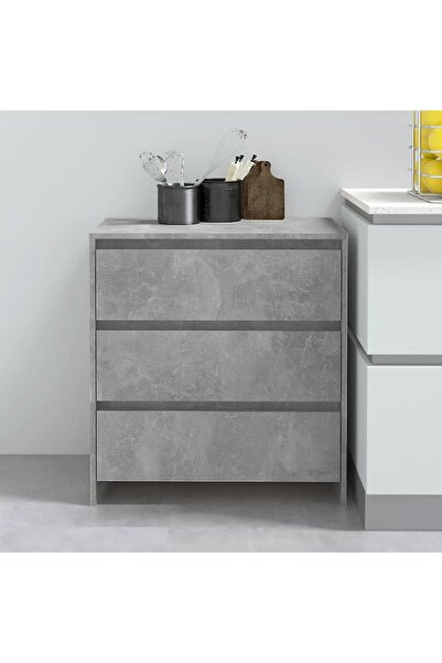 Concept Servantă, gri beton, 70x41x75 cm, PAL