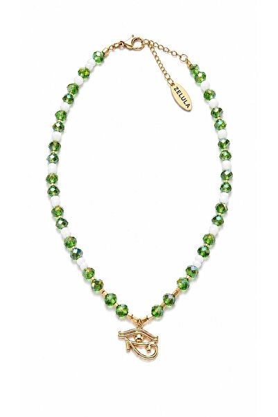 Horus'un Gözü Mystic Eye Green Crystal Yeşil Kolye