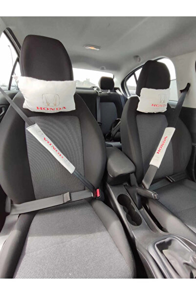 TKY Tasarımı Kendin Yap Honda Boyun Yastığı Emniyet Kemer Pedi Beyaz