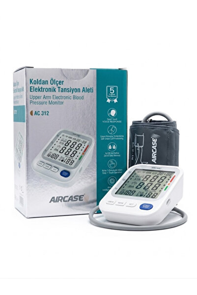 AIRCASE Tam Otomatik Koldan Ölçer Tansiyon Aleti Konuşan 5 yıl garantili