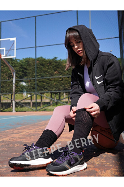 STEPPE BERRY Siyah Slouchy Çorap