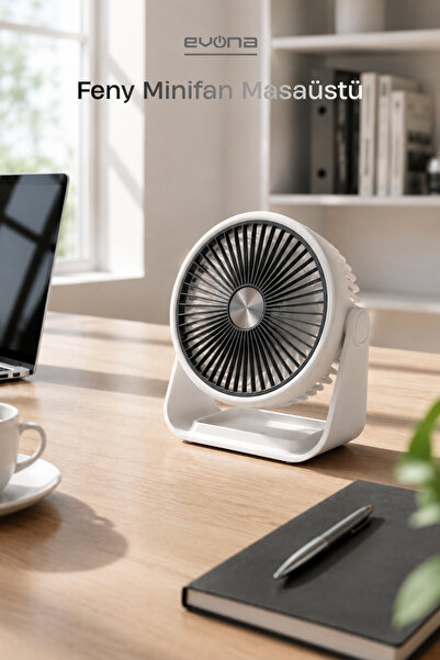 evona Feny Minifan Desk 3 Kademeli Masaüstü Usb-Type-C Şarjlı Vantilatör