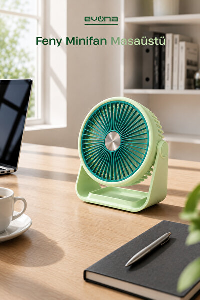 evona Feny Minifan Desk 3 Kademeli Masaüstü Usb-Type-C Şarjlı Vantilatör