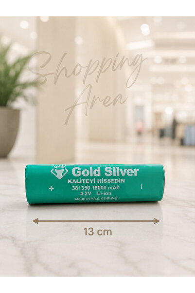 GoldSilver 381350 Şarj Edilebilir Li-ion Pil - 4.2V 18000 mAh(Gs-14600 Fener ...
