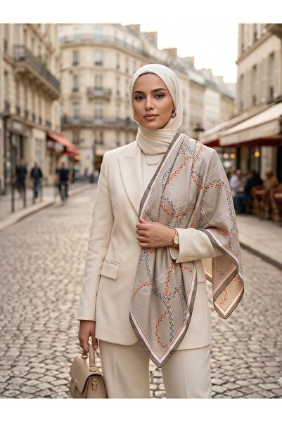 Sisley وشاح حرير ساتان-2033-90*90