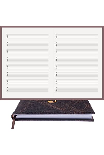 BİDEFTER Guitar Notepad (TAB KEYED DOUBLE CUT STRIP) 100% Handmade, Hand Stit...