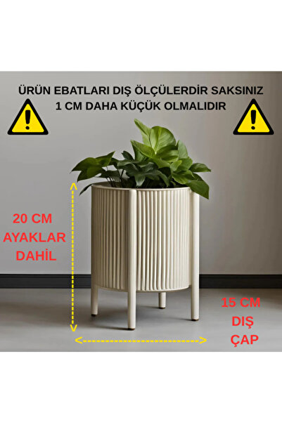 Macco Ayaklı Kaburgalı Yuvarlak Orta Yüzyıl Saksı