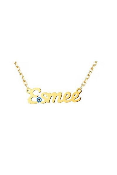 Sembol Gold 14 Ayar Altın İsimli Kolye Nazarlı