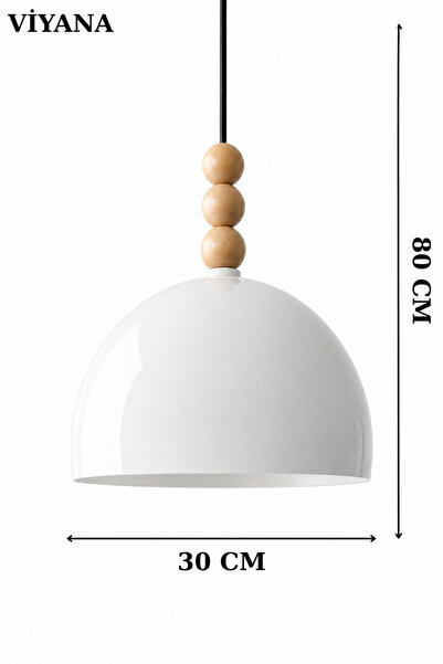 Luna Lighting Viyana Model Beyaz Renk Rustik Tekli Avize Sarkıt Salon Mutfak Oturma Odası Avize