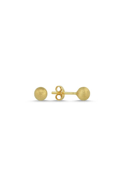 Sembol Gold Altın Top Küpe Simli 14K Gold 5,0 mm