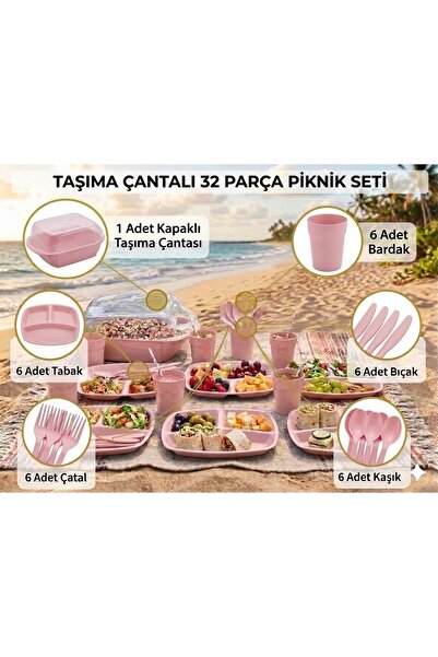 OLİAHOME 32 Parça Piknik Seti