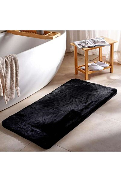 PAN HOME سجادة حمام فاليريا من الفوم المرن 60×120 سم - أسود