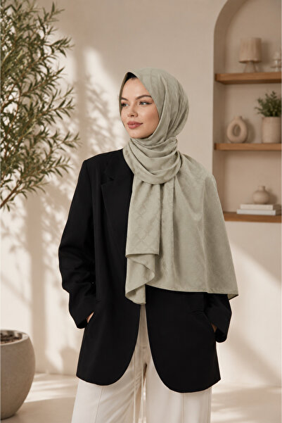 MİRSOY SCARF Lina Desen Kaymaz jakarlı Şal