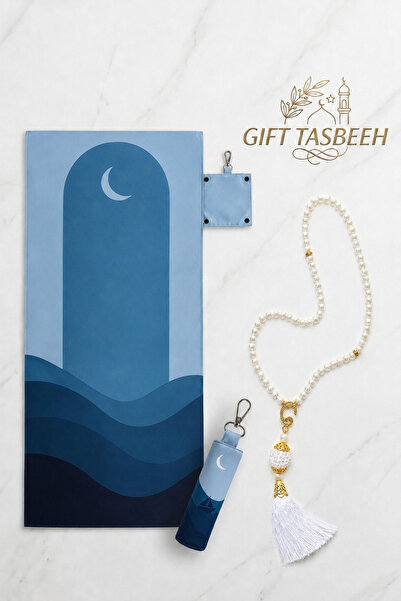 ZAINABS CHARM SAJADAH - Luxury Portable Travel Prayer Mat with Pearl Tasbeeh ...