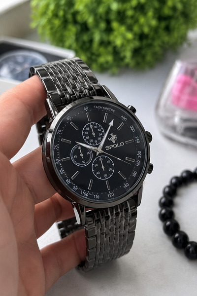 S.POLO New Model with Sports Men's Wristwatch and Bracelet as a Gift