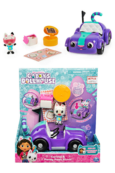 TOYFEST Gabby’s Dollhouse Carlita Pandy Paws Picnic - Gabby nin Arabası