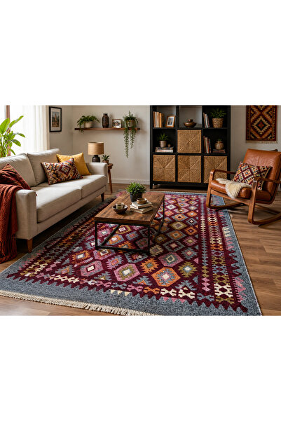 OEM Covor tradițional, dimensiune 200 x 300 cm, roșu și crem
