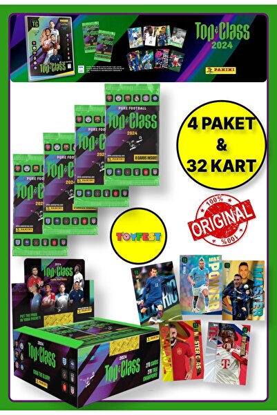 TOYFEST Panini Fifa Top Class 2024 - 4 Pack Collectible Football Player Cards...