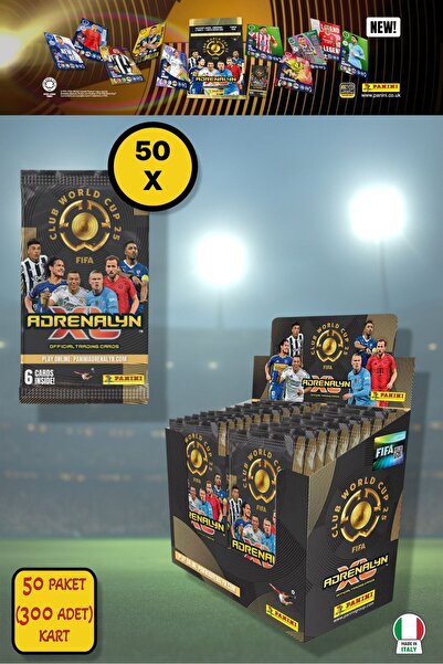TOYFEST بطاقات لاعبي كرة القدم لكأس العالم من بانيني كلوب 25 - عبوة من 50 بطا...