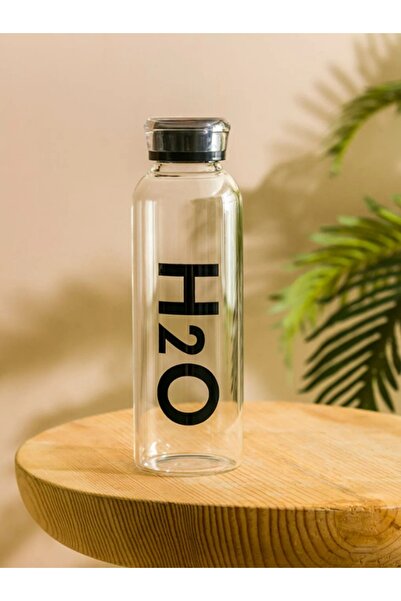 Tohana H2O 1 Lt Borosilicate Glass Flask Heat Resistant Large Size Flask Gray