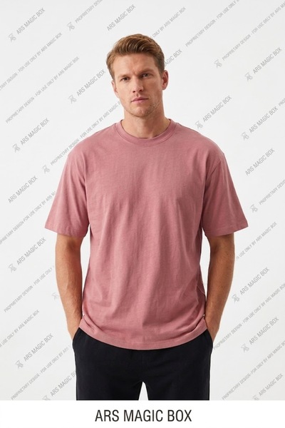 Ars Magic Box Unisex Oversize T-Shirt Salmon