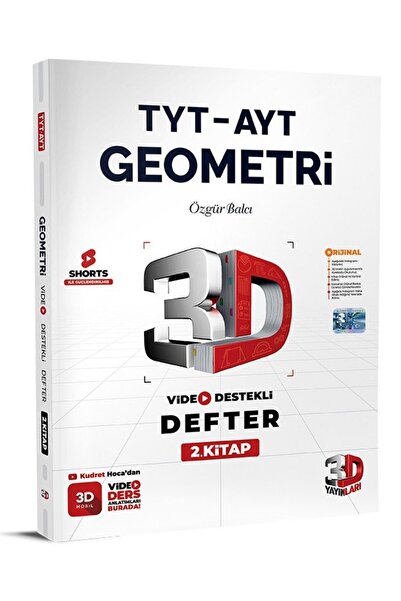 3D Yayınları 3D TYT-AYT Geometri 2.Defter Video Destekli